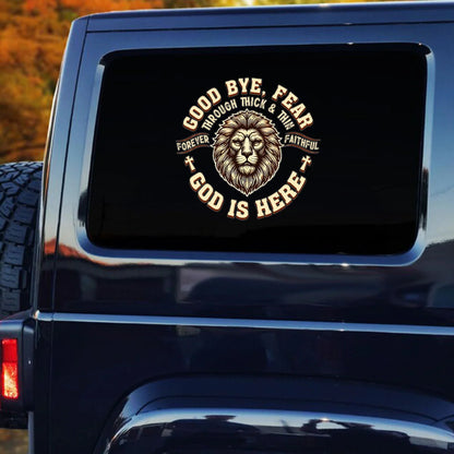 Decal / Sticker material and size view - Faith Car Decal Sticker