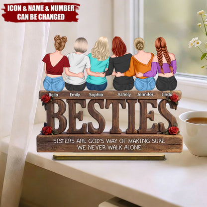 Custom Best Friends Wooden Plaque personalization view for Best Friends