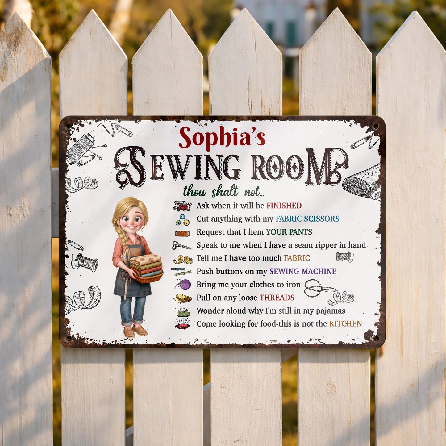 Metal Sign detail view for Mom