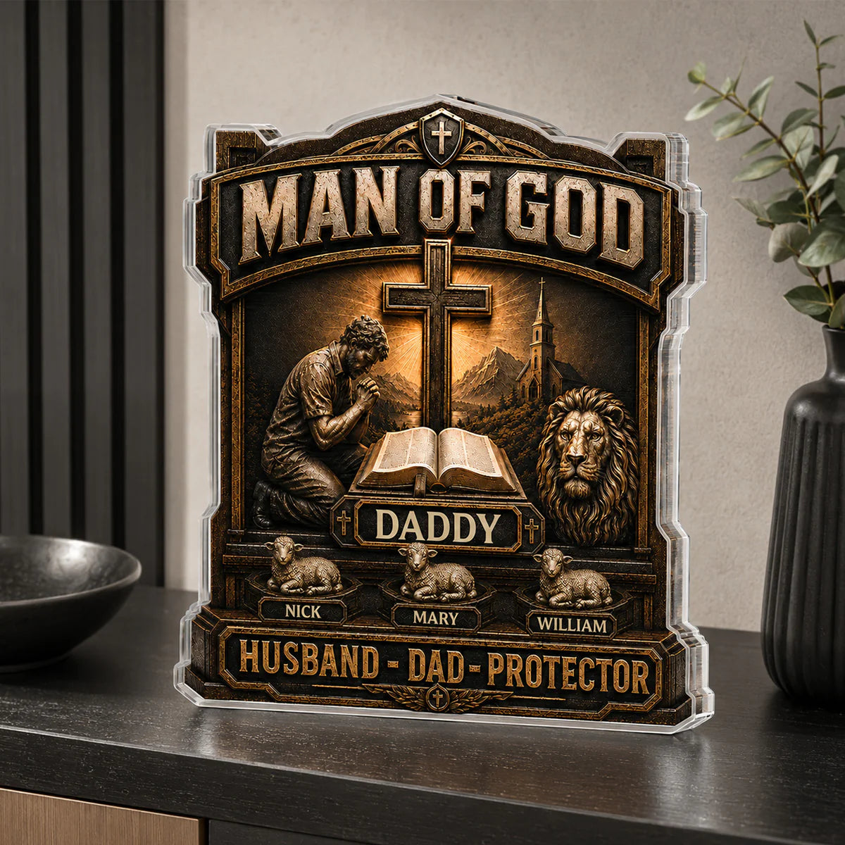 Plaque gift-ready design for Dad