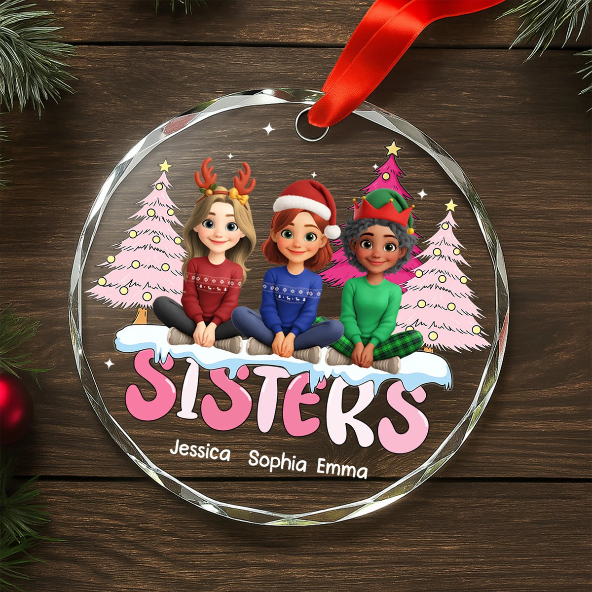 Celebrate Sisterhood With Festive Christmas Tree Design