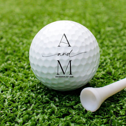 Personalized Wedding Golf Balls - Custom Name Couple Gift Keepsake for Golf Lovers