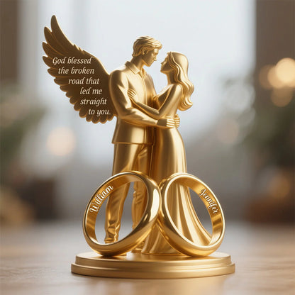 Personalized Couple Shaped Acrylic Plaque personalization view for Couples
