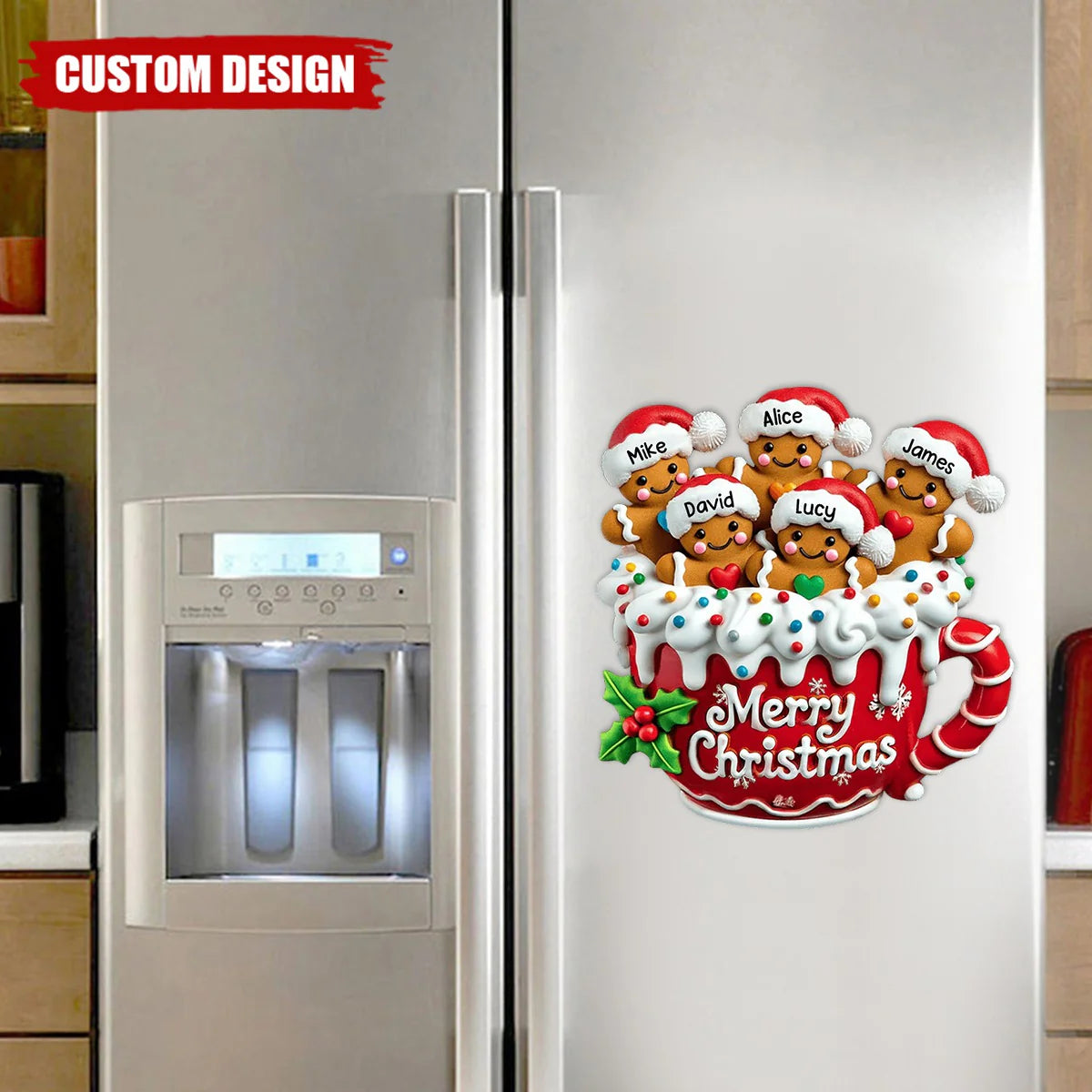 Decal / Sticker material and size view - Custom Christmas Decal