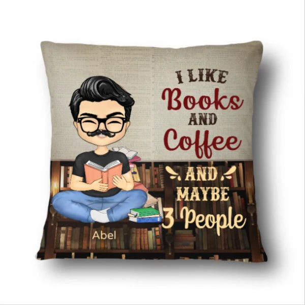 Just A Boy Who Loves Books Personalized Pillow - Custom Reading Gift for Book Lovers