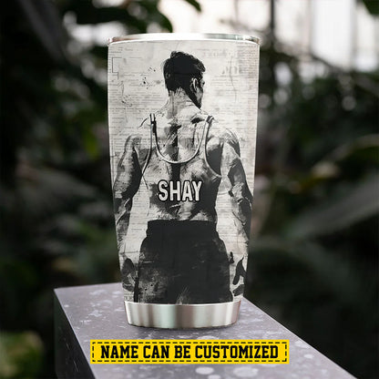 Tumbler material and size view - Custom Wrestling Tumbler Gift