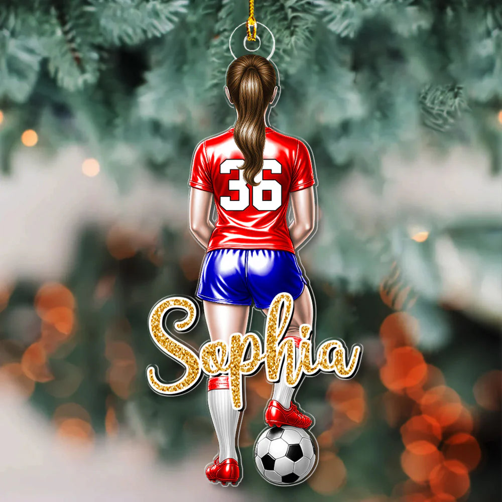 Personalized Soccer Player Ornament for Daughter/Granddaughter image 6