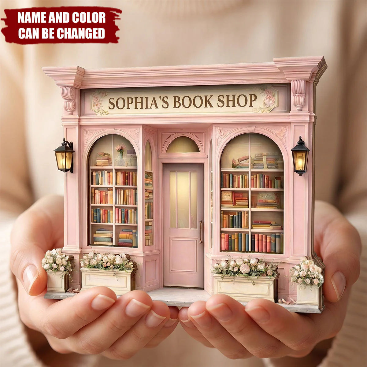 Personalized Bookshop Wooden Block personalization view for Mom