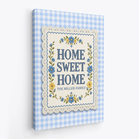 Custom Home Sweet Home Family Canvas personalization view for Family