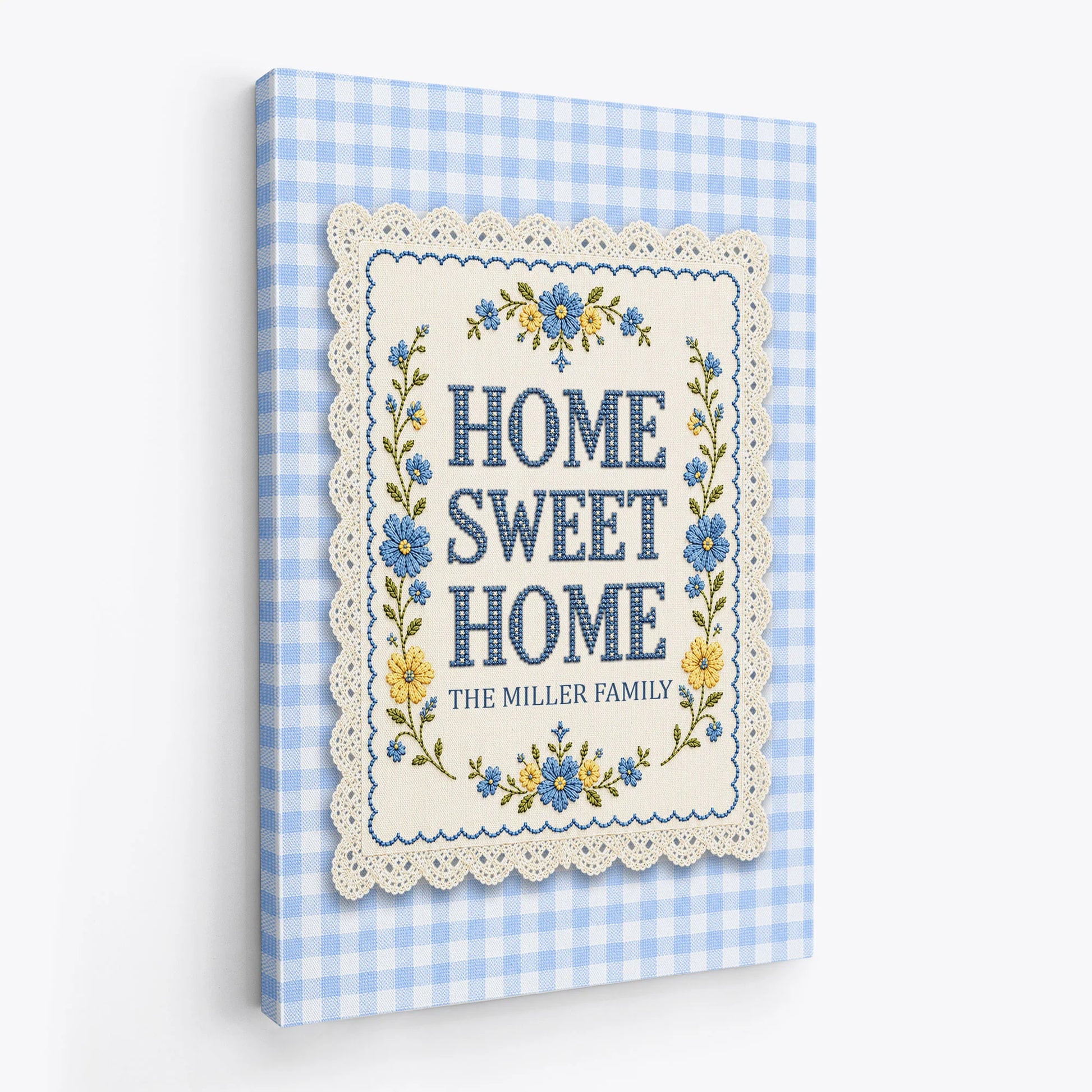 Custom Home Sweet Home Family Canvas personalization view for Family