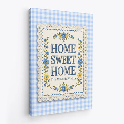Custom Home Sweet Home Family Canvas personalization view for Family