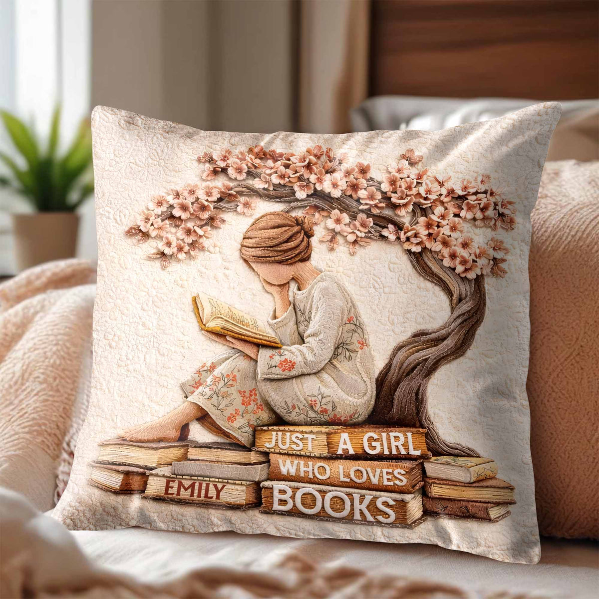 Just A Girl Who Loves Books, Flowers And Tree