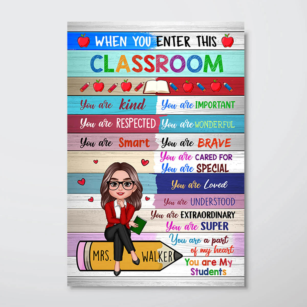 Canvas / Poster gift-ready design for Teacher
