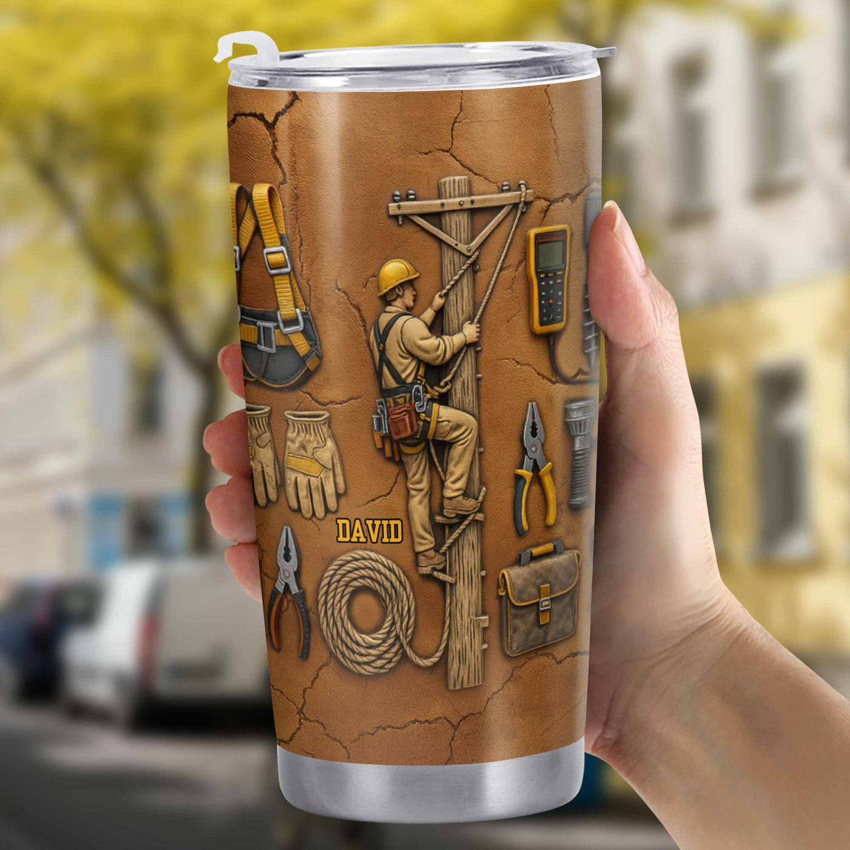 Celebrate Hard Work, Tools and Construction Worker Design