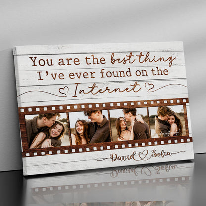 Custom Internet Best Thing Canvas for Husband with personalized design details for meaningful gifting image 6