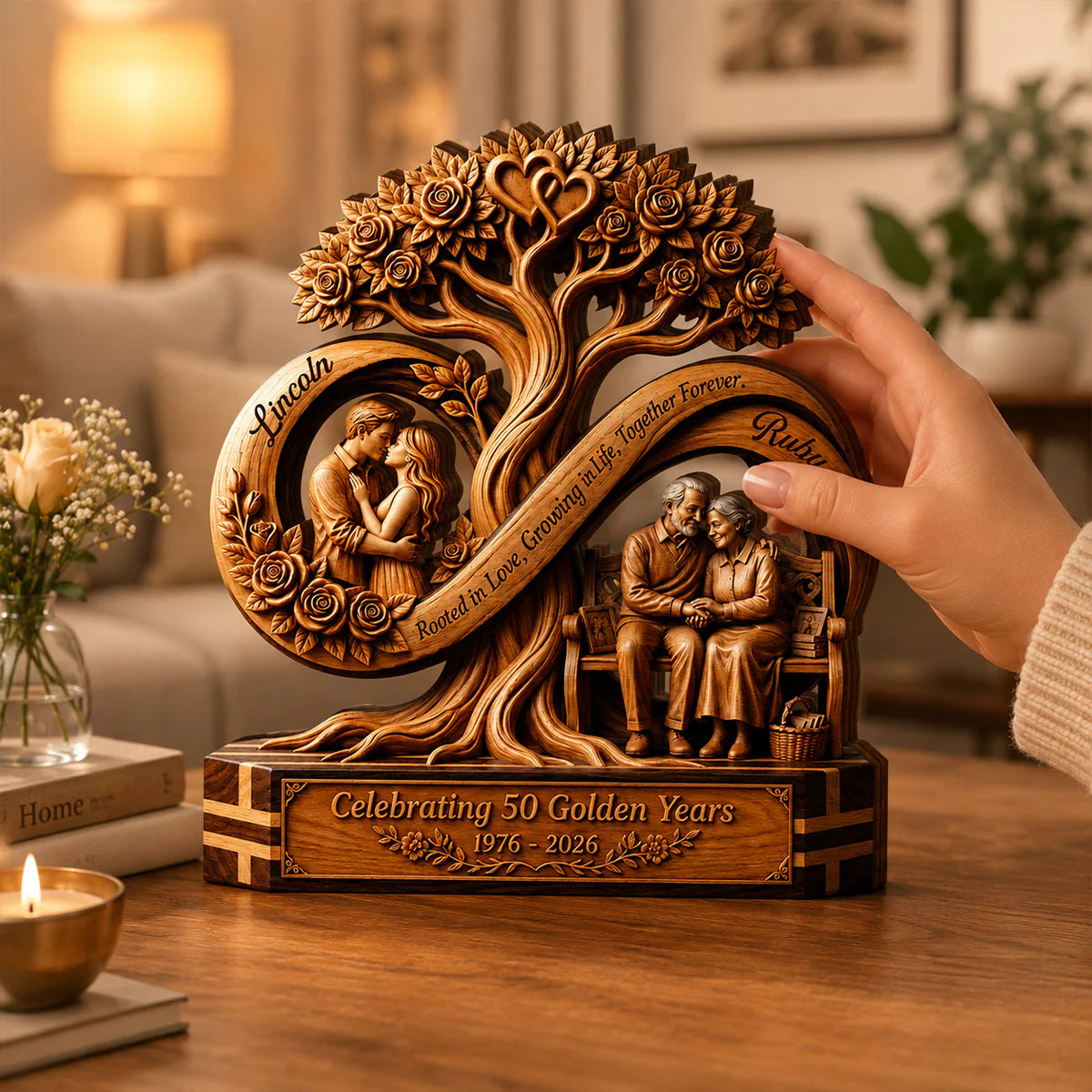 Plaque gift-ready design for Couples