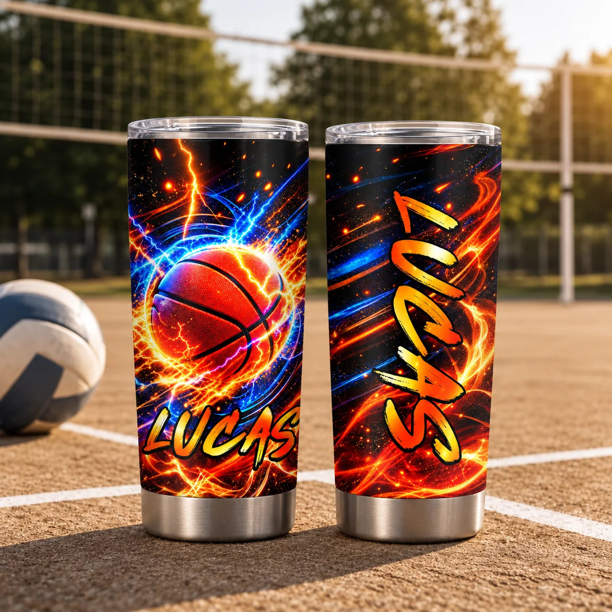 Personalized Soccer Name Tumbler - Custom Insulated Sports Travel Cup for Kids