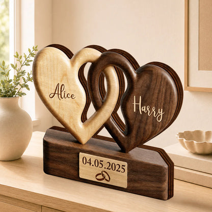 Plaque material and size view - Custom Couple Anniversary Plaque