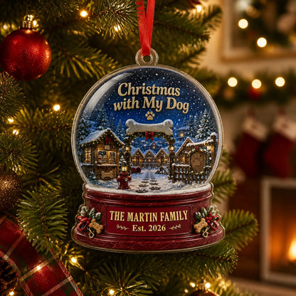 Happy Howlidays Personalized Acrylic Ornament - Christmas Gift for Dog Lovers & Groomers