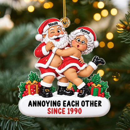 Growing Old Together Personalized Acrylic Ornament - Funny Christmas Keepsake Gift for Couples