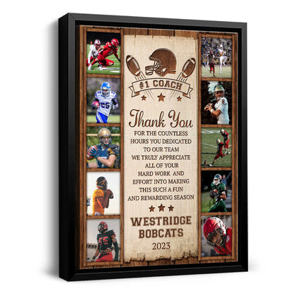 Personalized Football Coach Gift personalization view for Teacher