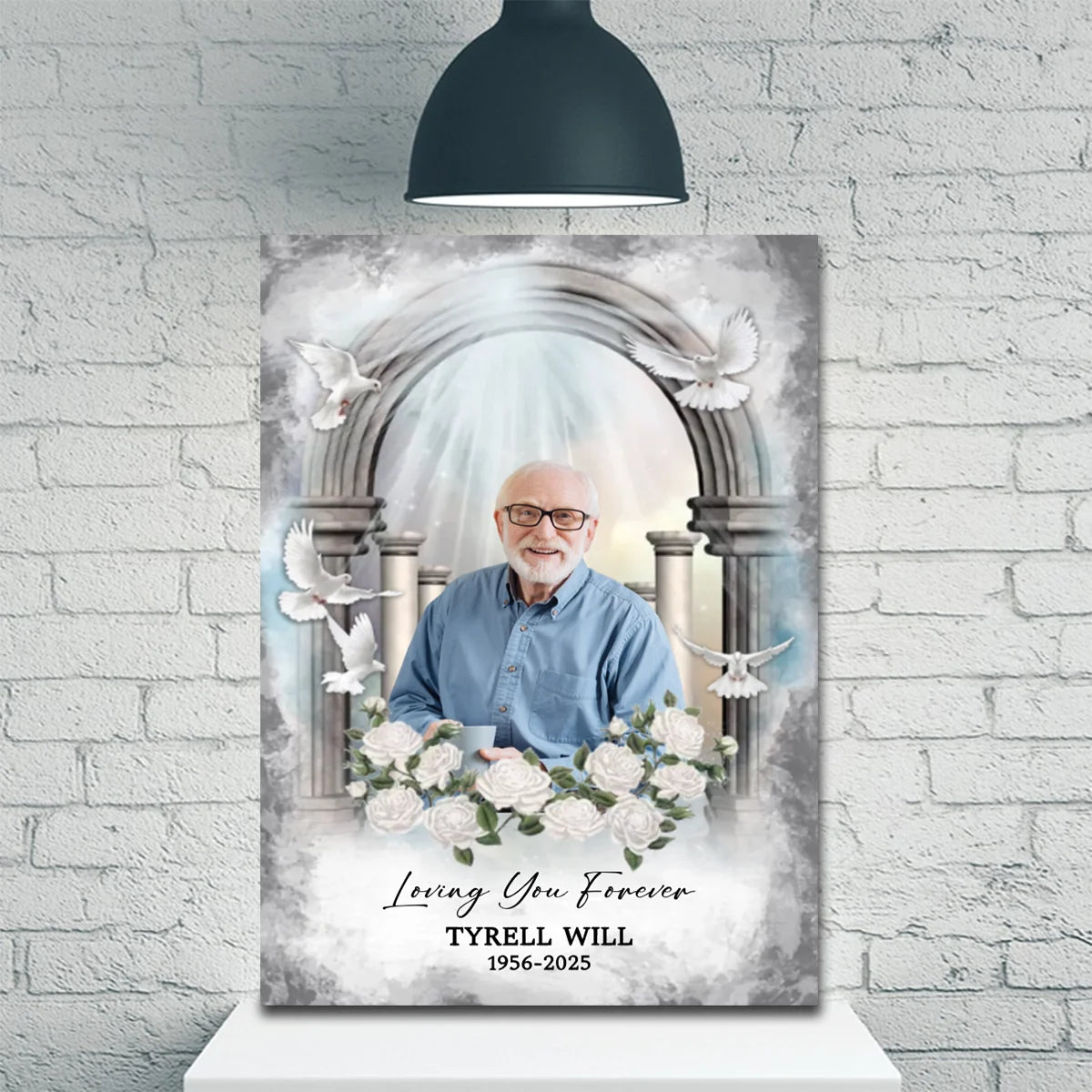 "Loving You Forever" Personalized Memorial Canvas / Poster for Family -  Custom Photo Sympathy Remembrance Gift