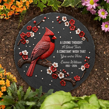 A Constant Wish That You Were Here - Personalized Memorial Garden Stone Keepsake for Family