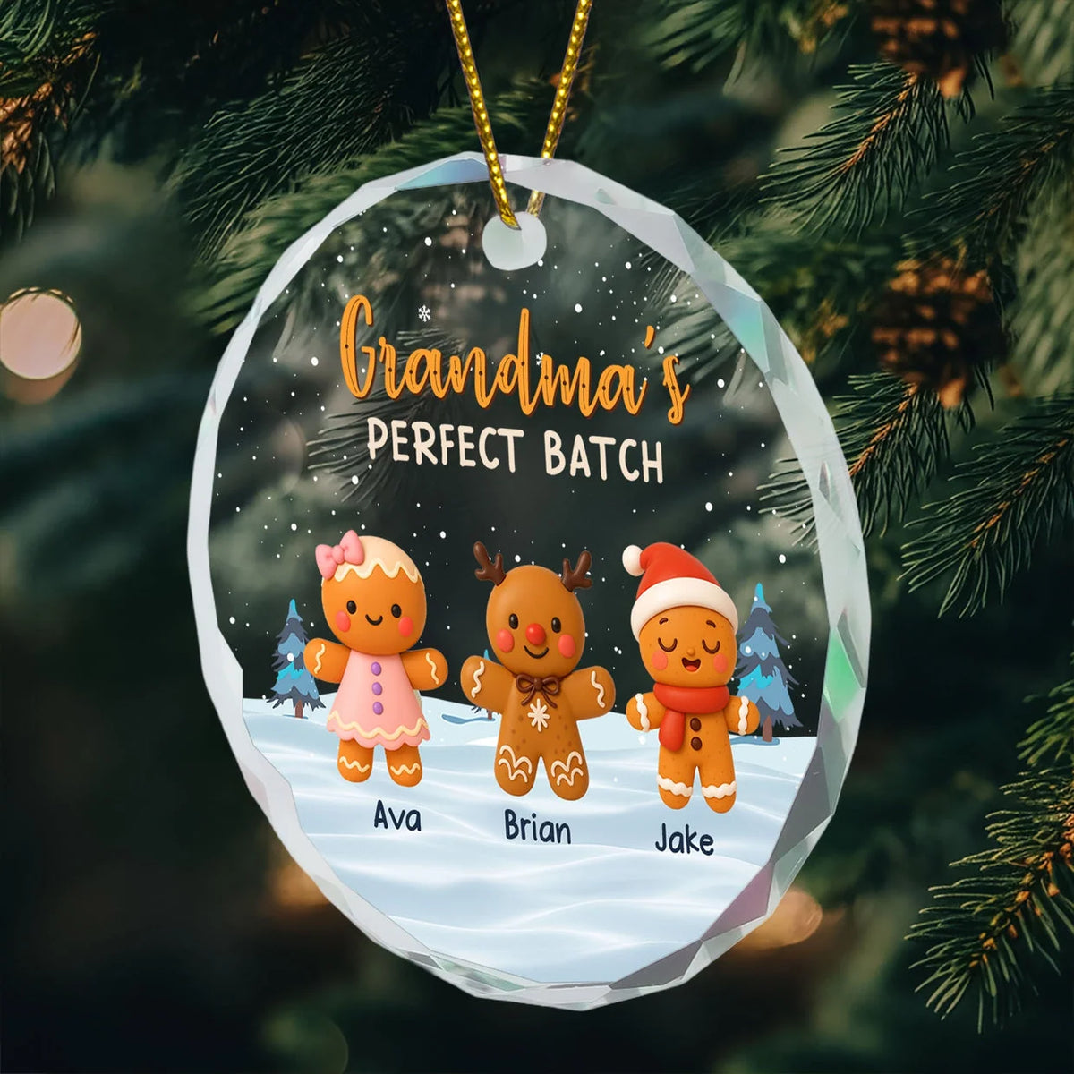 Grandma's Perfect Batch Personalized Glass Ornament for Nana - Custom Christmas Keepsake
