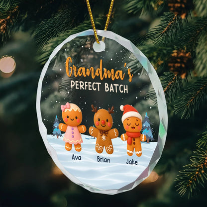 Grandma's Perfect Batch Personalized Glass Ornament for Nana - Custom Christmas Keepsake