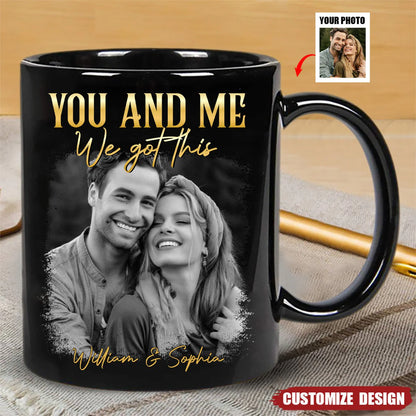 Custom Couples Photo Mug for Wife with personalized design details for meaningful gifting