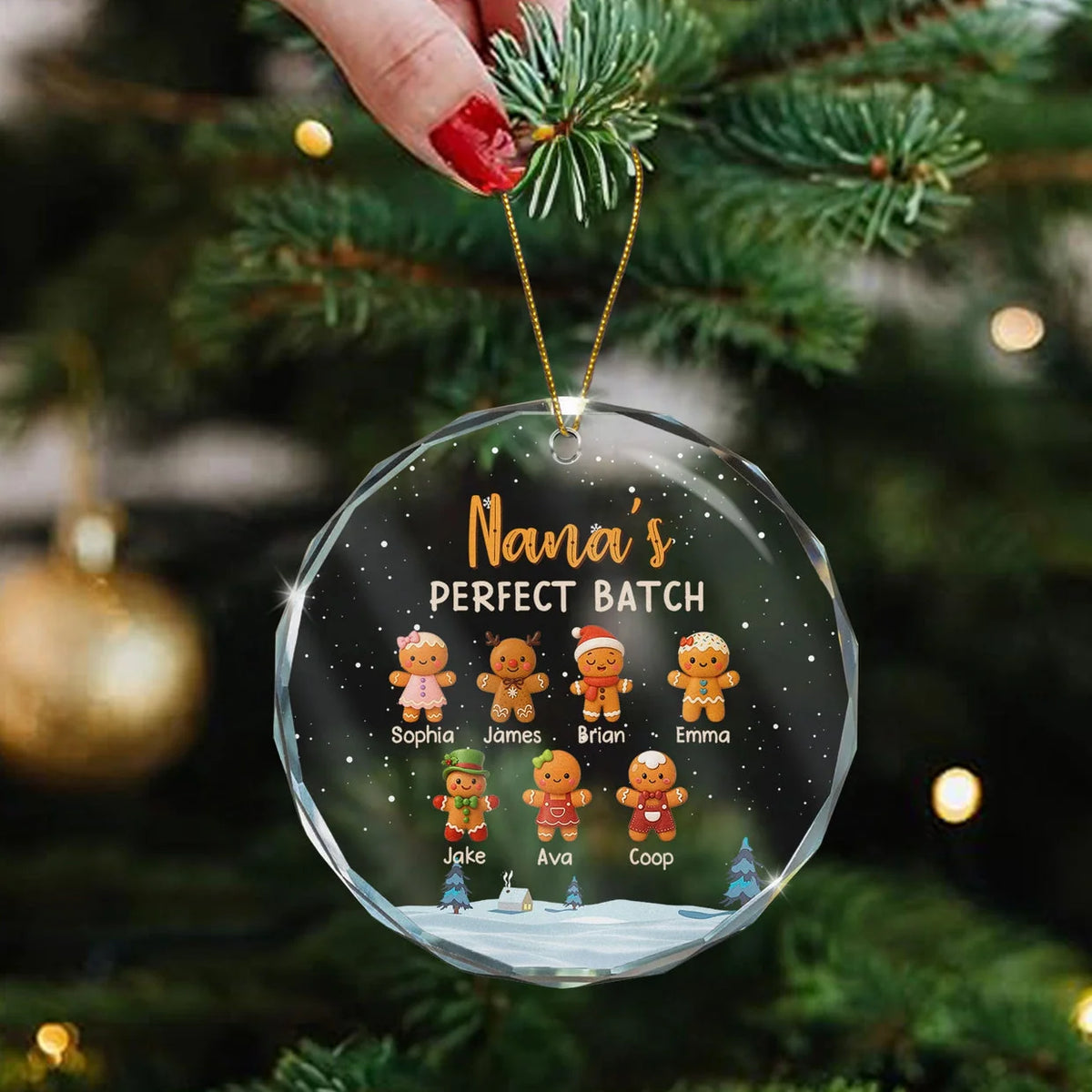 Grandma's Perfect Batch Personalized Glass Ornament for Nana - Custom Christmas Keepsake