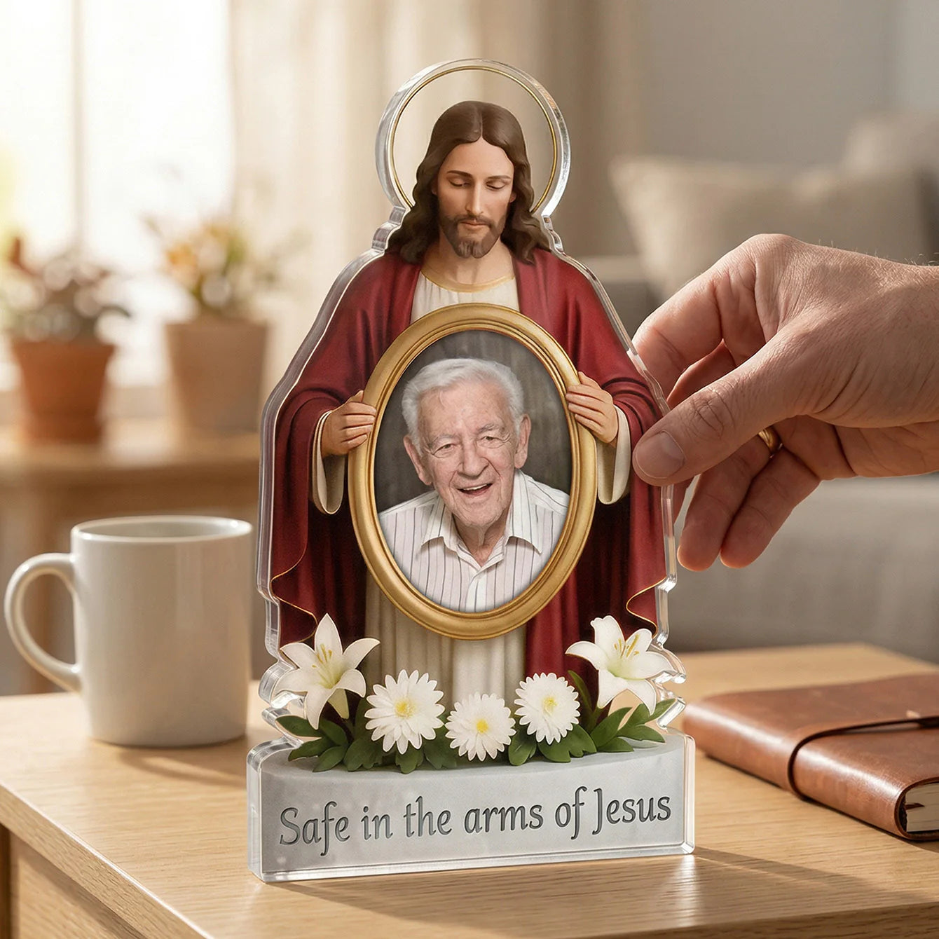 Personalized Jesus Memorial Plaque personalization view for Grandma