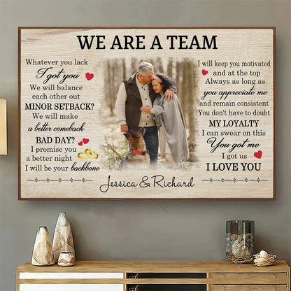 Custom Couple Canvas Print for Wife with personalized design details for meaningful gifting