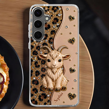 Personalized Clear Goat Phone Case personalization view for Wife