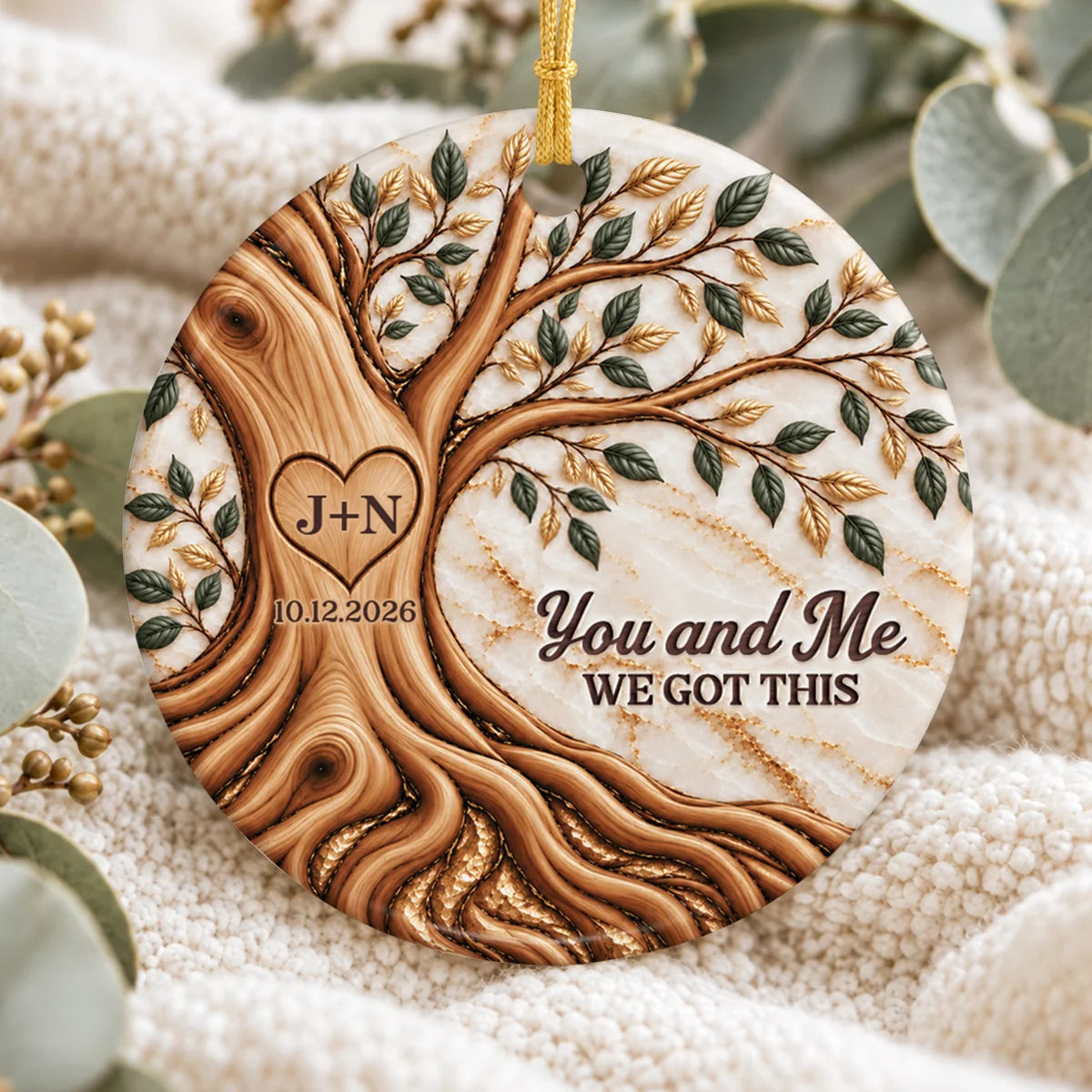 You and Me We Got This Personalized Ceramic Ornament - Custom Couple Anniversary Gift