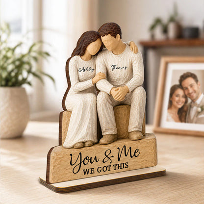 Personalized Couple Wooden Plaque personalization view for Couples