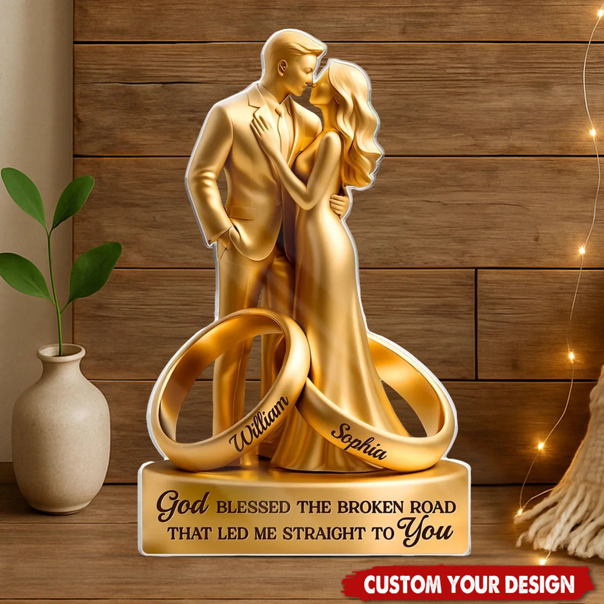 Personalized Wedding Anniversary Plaque personalization view for Wife