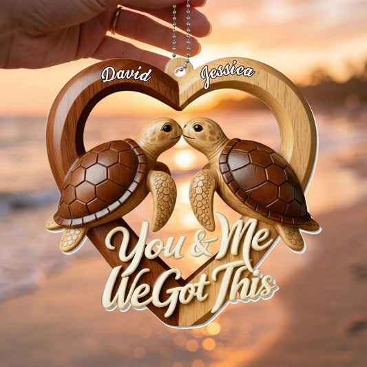 Personalized Couple Acrylic Ornament for Wife with personalized design details for meaningful gifting