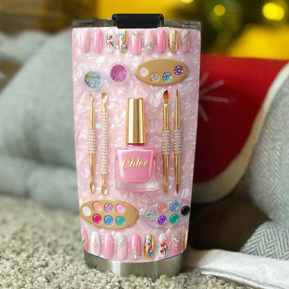 Custom Nail Tech Tumbler for Best Friends with personalized design details for meaningful gifting image 6