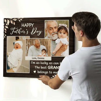 Personalized Best Grandpa Canvas personalization view for Grandpa