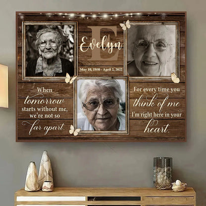 Custom Memorial Photo Canvas for Family with personalized design details for meaningful gifting