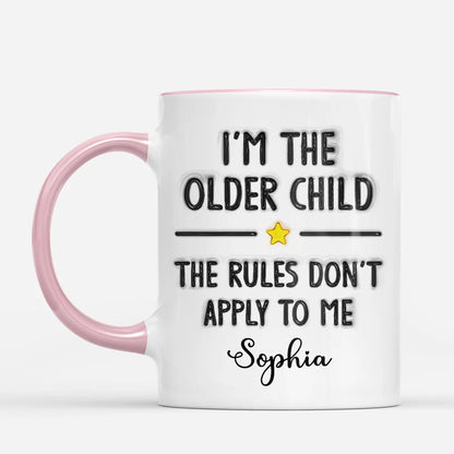 Middle Child Rules Funny Personalized Mug for Siblings - Custom Brother Sister Gift