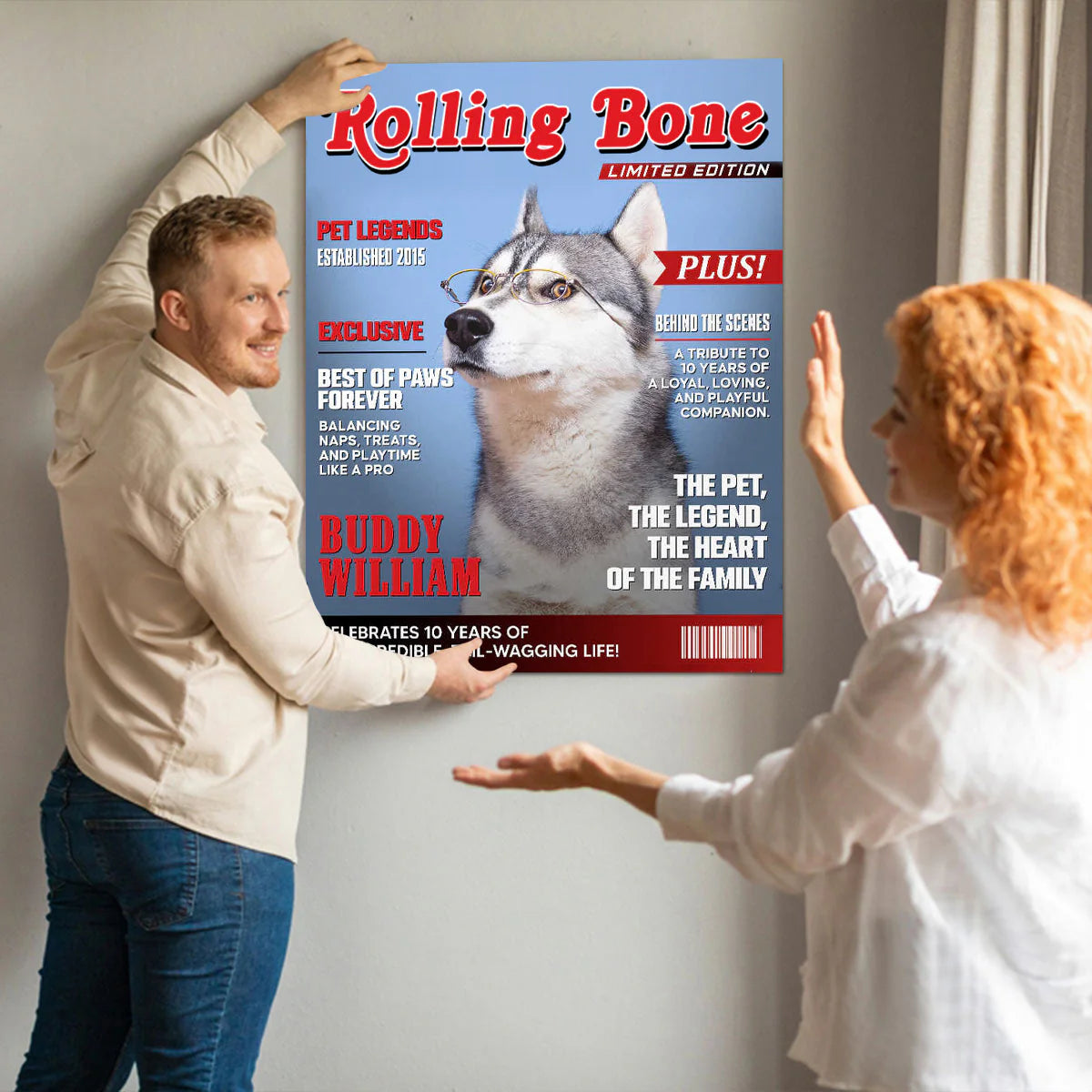 Custom Pet Portrait Canvas for Mom with personalized design details for meaningful gifting image 7