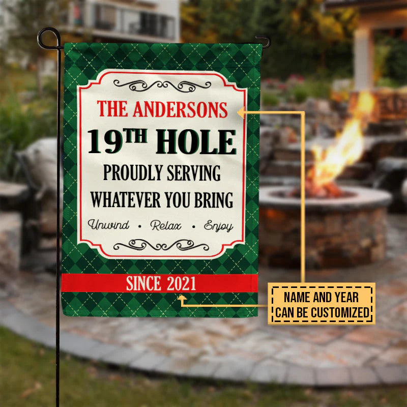 Garden Flag material and size view - Personalized Golf Garden Flag