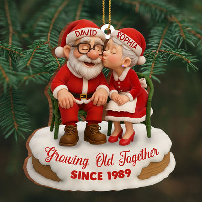 Growing Old Together Elderly Couple Christmas