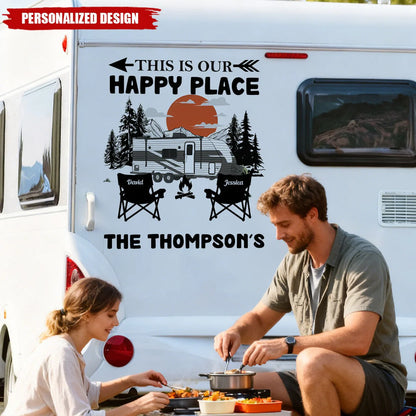 Custom Camping Rv Decal for Family with personalized design details for meaningful gifting