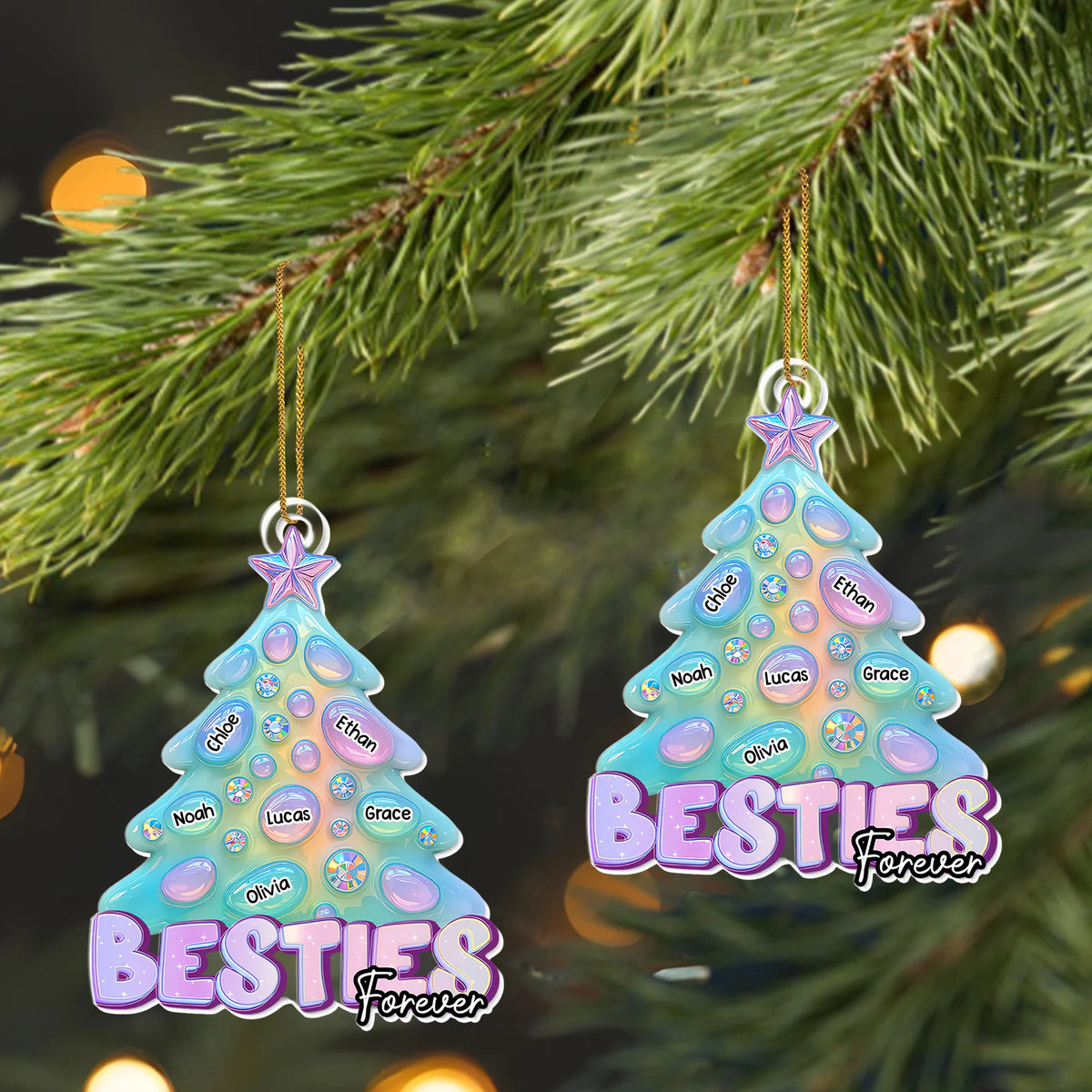 Besties Forever Christmas Tree Ornament