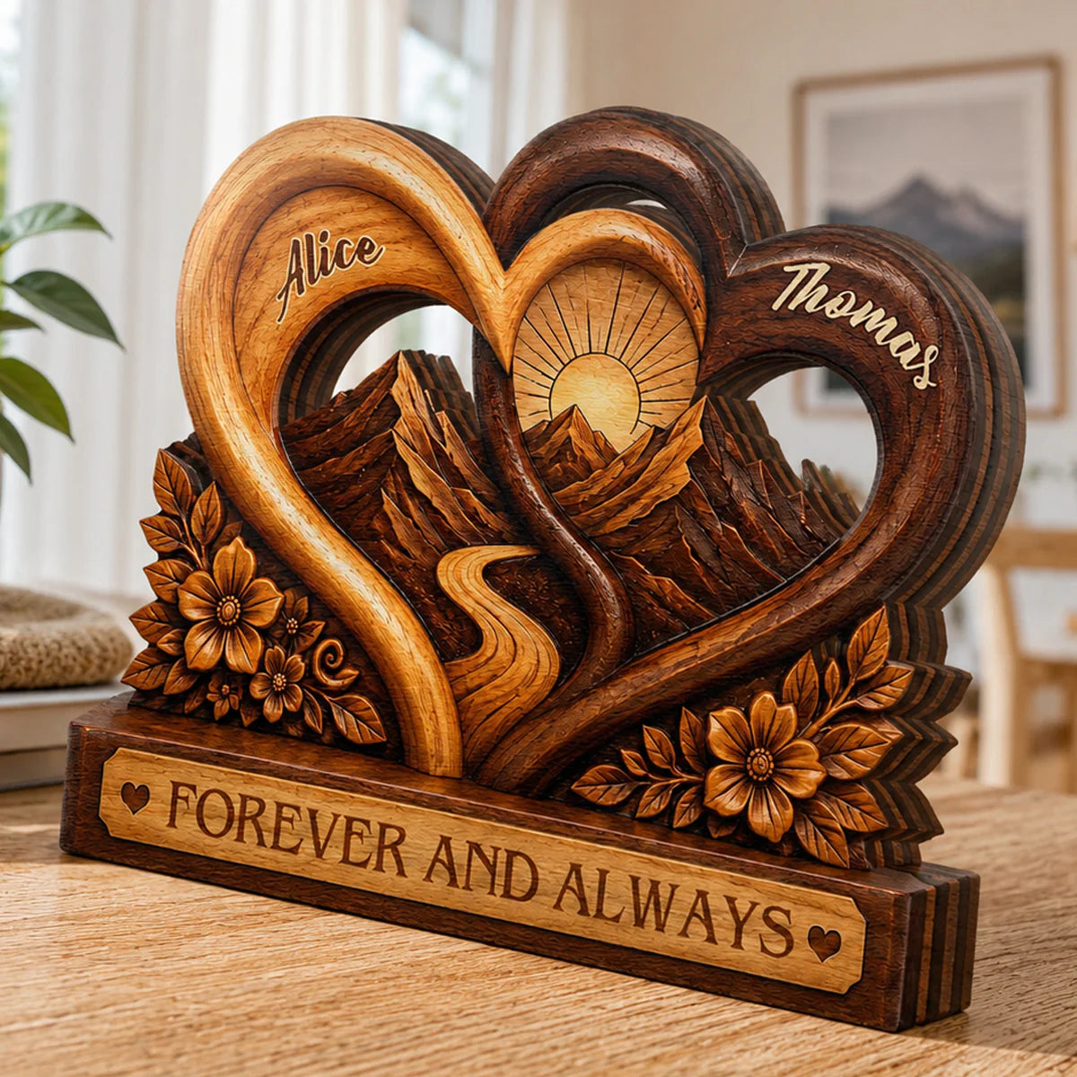 Plaque gift-ready design for Couples