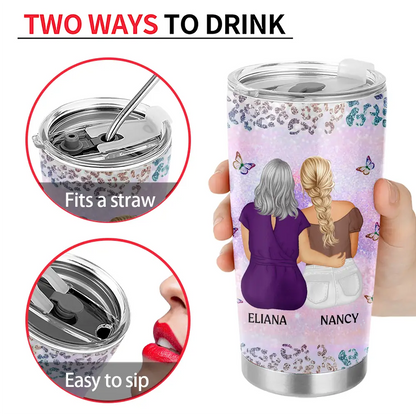 Mom - Daughters (Adult),Gift For Daughter,Happy, Top Market - From Mom To Badass Daughter - Personalized Tumbler