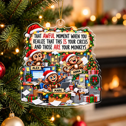 Funny Coworker Bulk Gifts - Monkey Circus, Gag Gifts For Team - Personalized Ornament 1ca174aa-33c4-4593-9061-dbceea0b4400-1.png